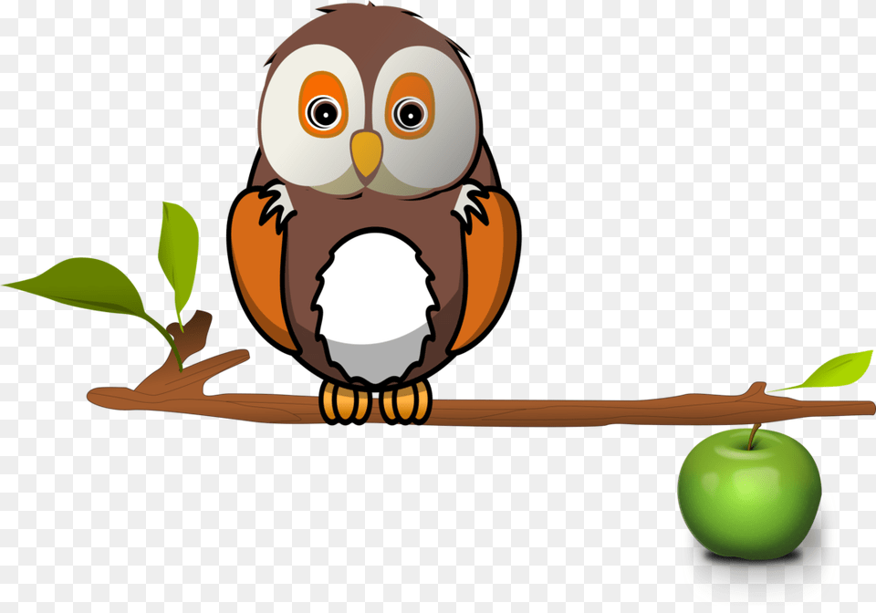 Computer Icons Owl Drawing Cartoon, Apple, Food, Fruit, Plant Png