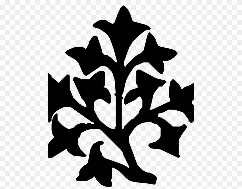Computer Icons Plant Leaf Decorative Arts Symmetry, Gray Free Png