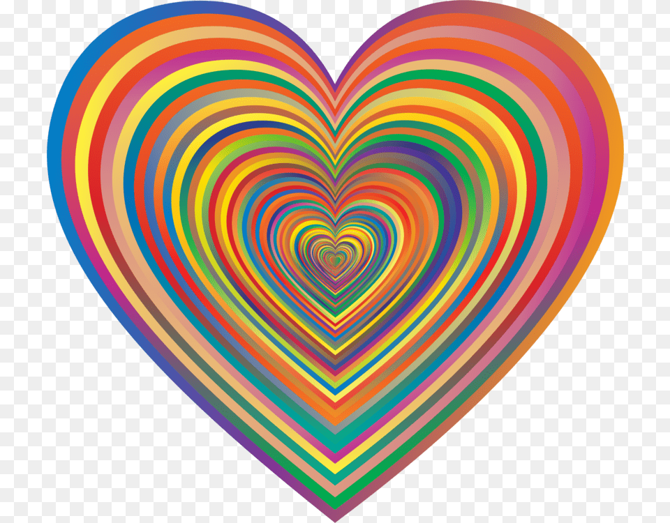 Computer Icons Psychedelia Color Rainbow, Heart, Pattern Free Png Download