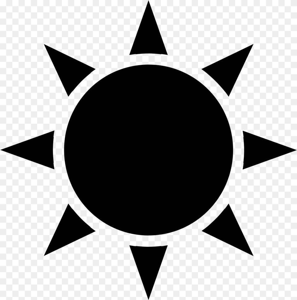 Computer Icons Symbol Clip Art Black Sun Transparent, Gray Free Png