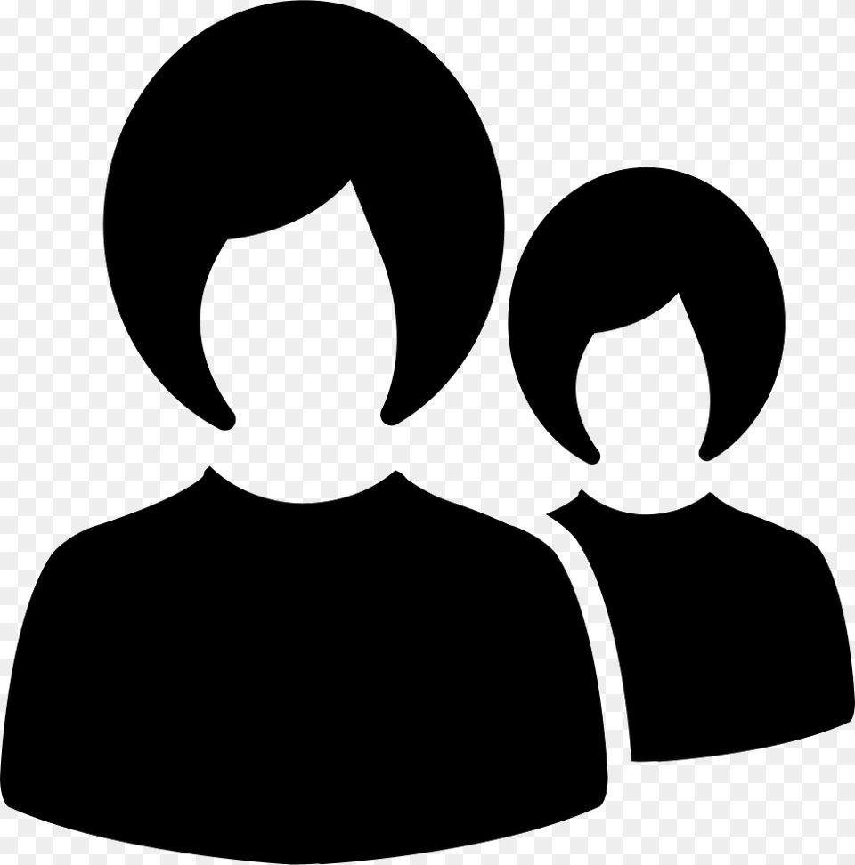 Computer Icons Woman Two Women Icon, Silhouette, Stencil, Baby, Person Free Png Download