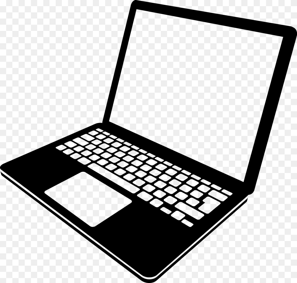 Computer Keyboard Icons Handheld Laptop Black And White, Electronics, Pc, Computer Hardware, Hardware Free Transparent Png