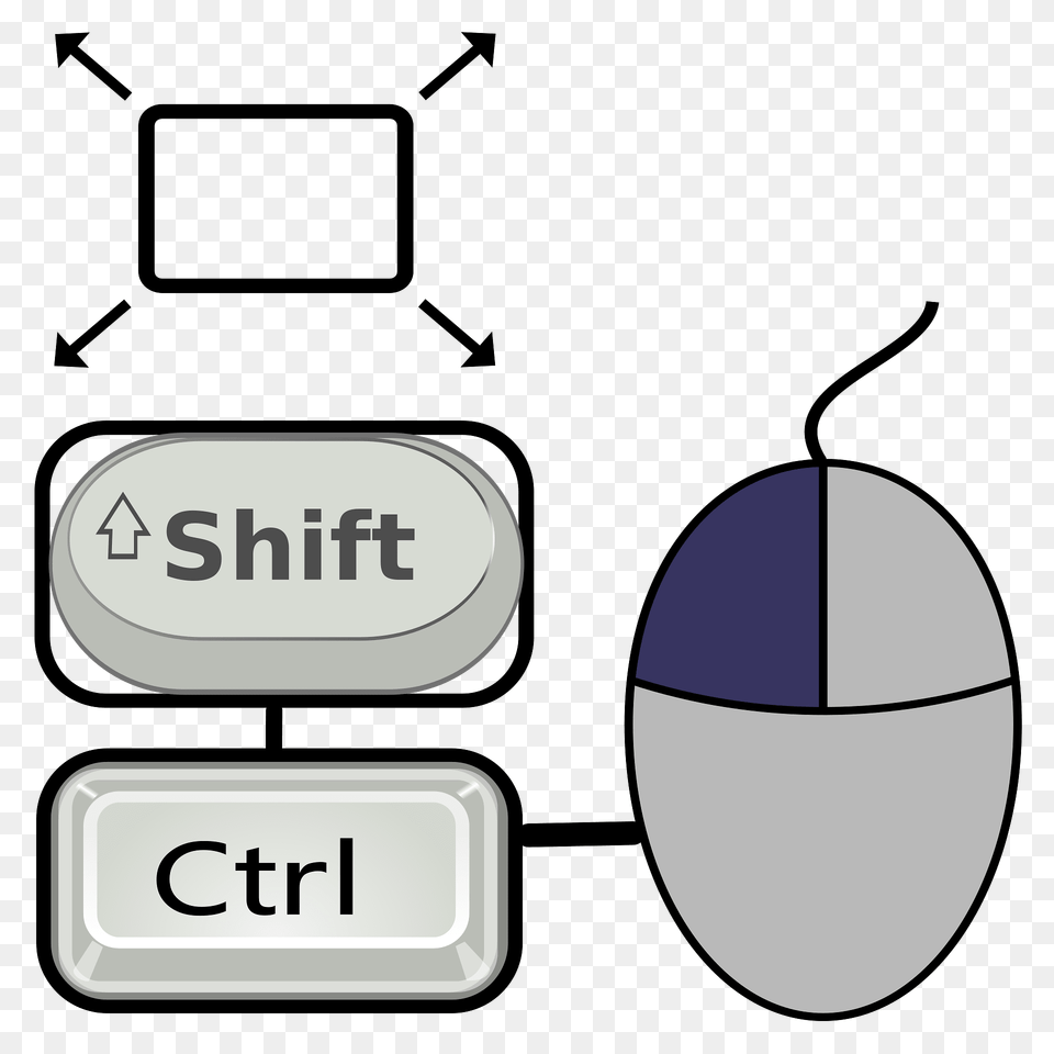 Computer Keyboard Mouse Shortcut To Resize Big Equally Clipart, Electronics, Hardware, Computer Hardware, Food Free Png