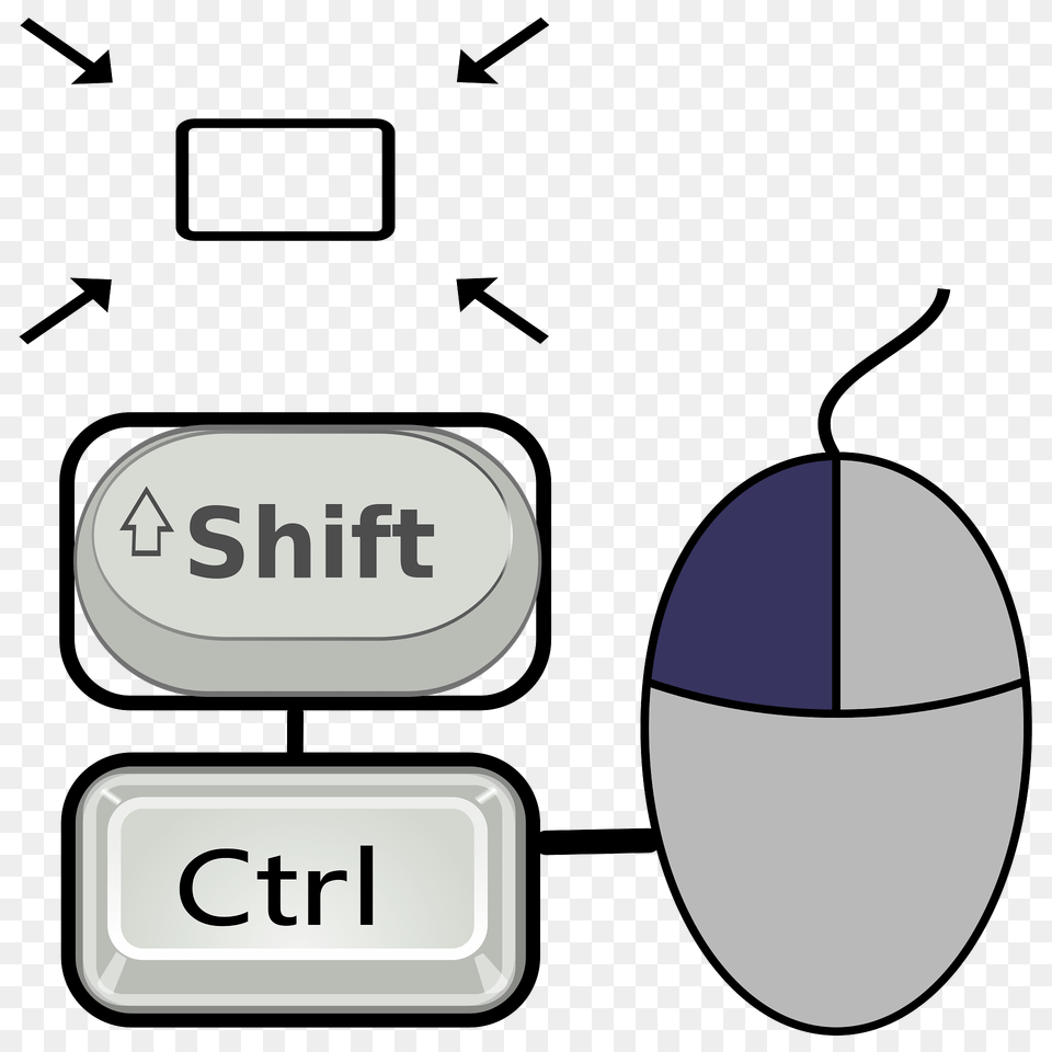 Computer Keyboard Mouse Shortcut To Resize Small Equally Clipart, Computer Hardware, Electronics, Hardware, Food Free Png Download