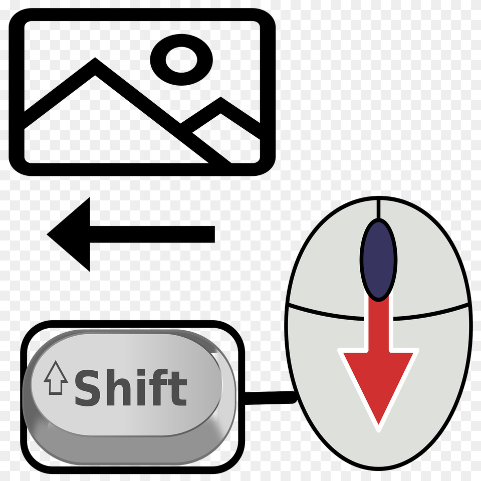Computer Keyboard Mouse Shortcut To Shift Left Clipart, Computer Hardware, Electronics, Hardware Png