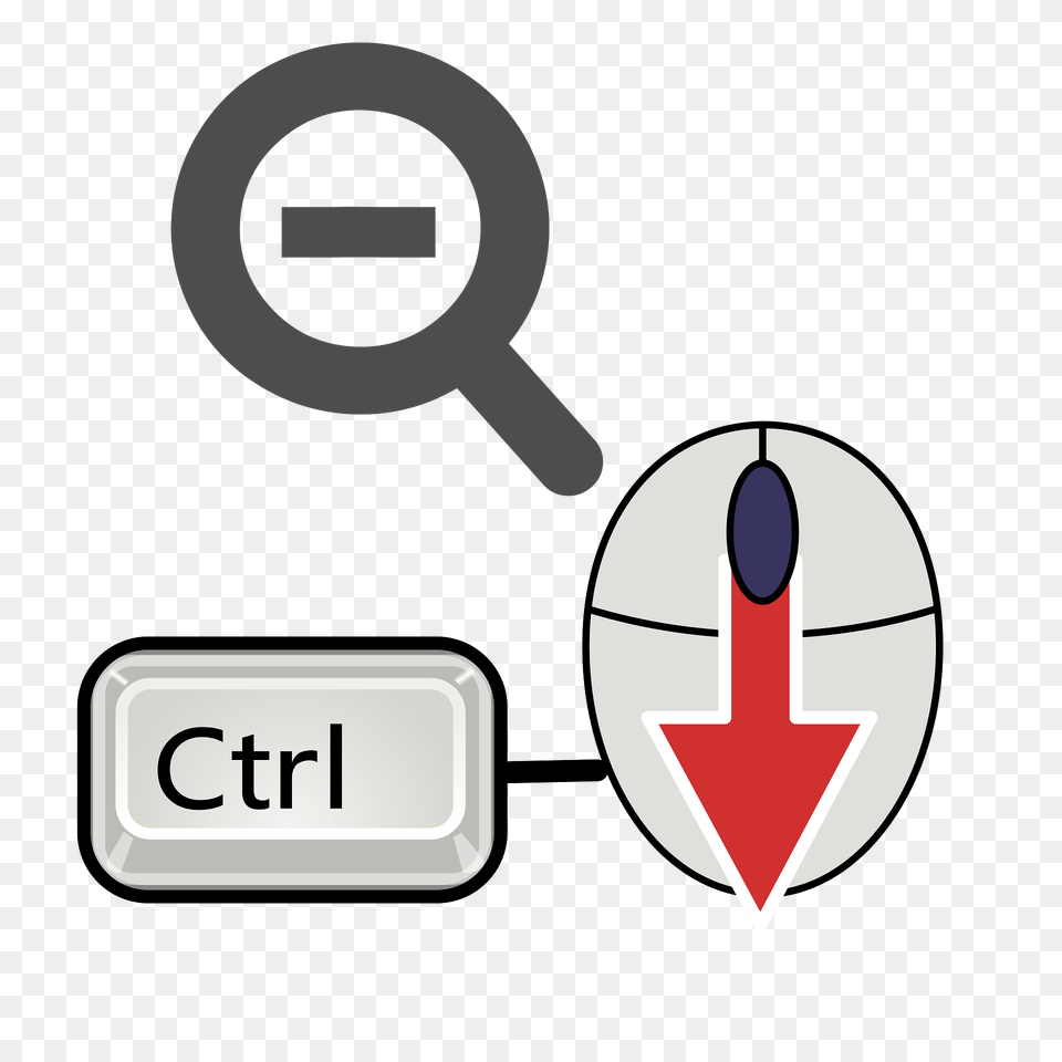 Computer Keyboard Mouse Shortcut To Zoom Out Small Clipart, Device, Grass, Lawn, Lawn Mower Png