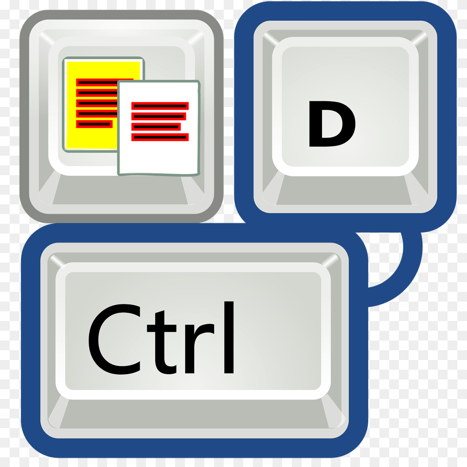 Computer Keyboard Shortcut To Duplicate Specifically Clipart, Text, Computer Hardware, Electronics, Hardware Free Transparent Png