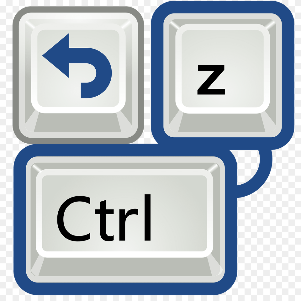 Computer Keyboard Shortcut To Undo Clipart, Text, Symbol, Number Free Transparent Png