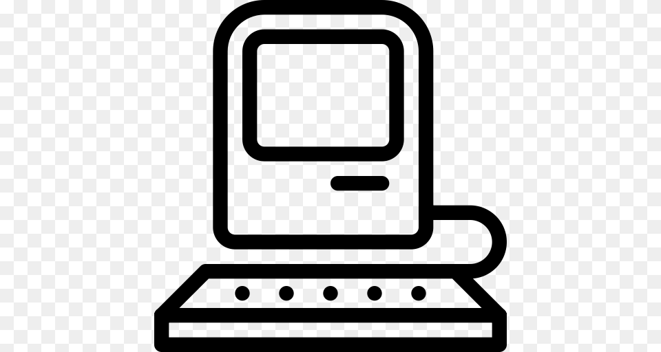 Computer Macintosh Vintage Macintosh Icon With And Vector, Gray Png Image