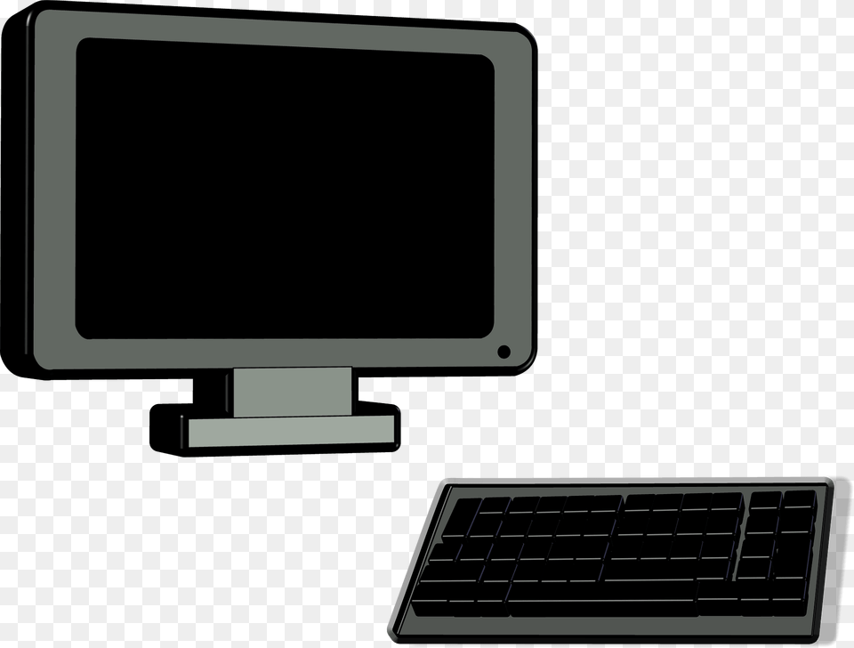 Computer Monitor And Keyboard Clipart, Computer Hardware, Computer Keyboard, Electronics, Hardware Png Image
