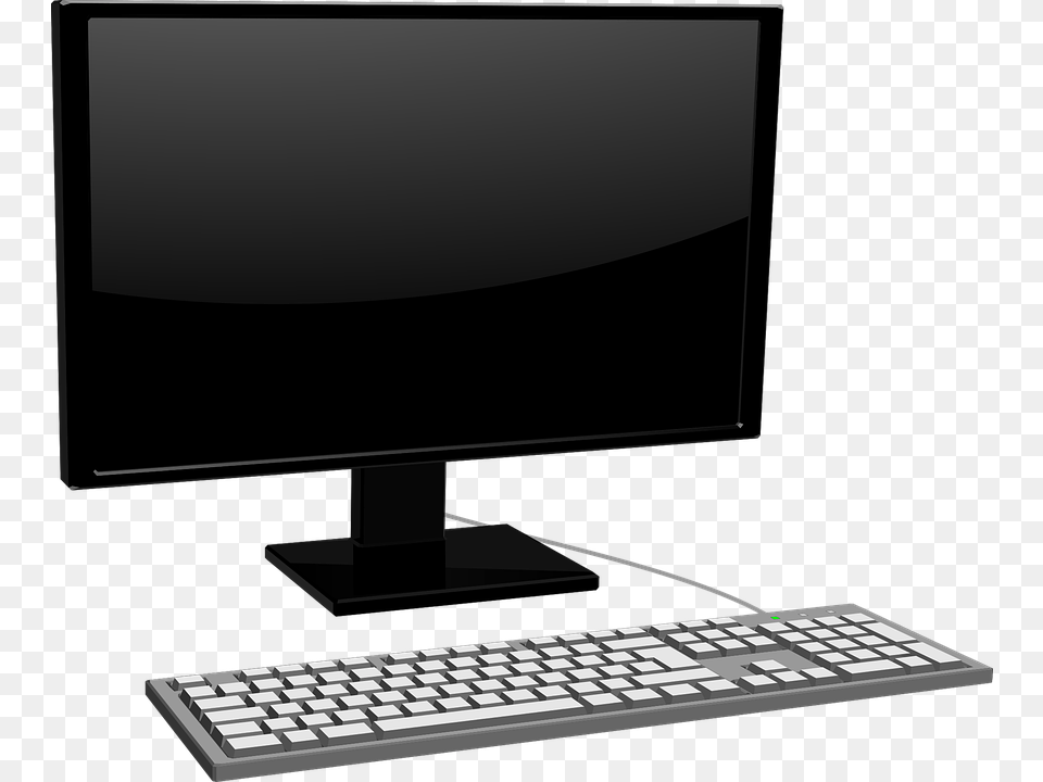 Computer Monitor And Keyboard Clipart, Computer Hardware, Electronics, Hardware, Pc Free Png Download