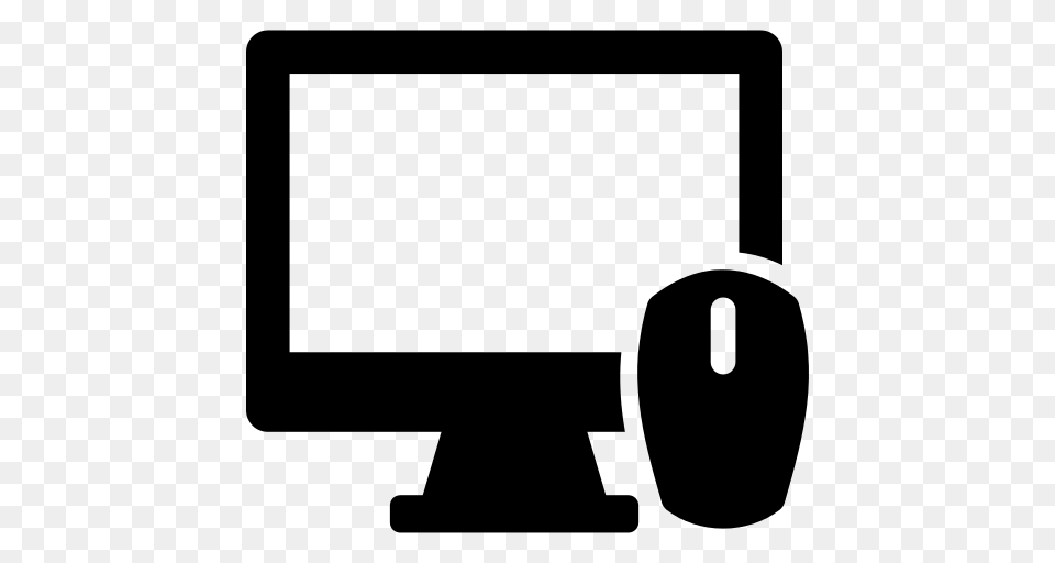 Computer Monitor Icon, Gray Free Png Download