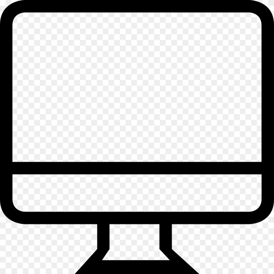 Computer Monitor Outline Icon Download, White Board, Electronics, Screen Free Transparent Png