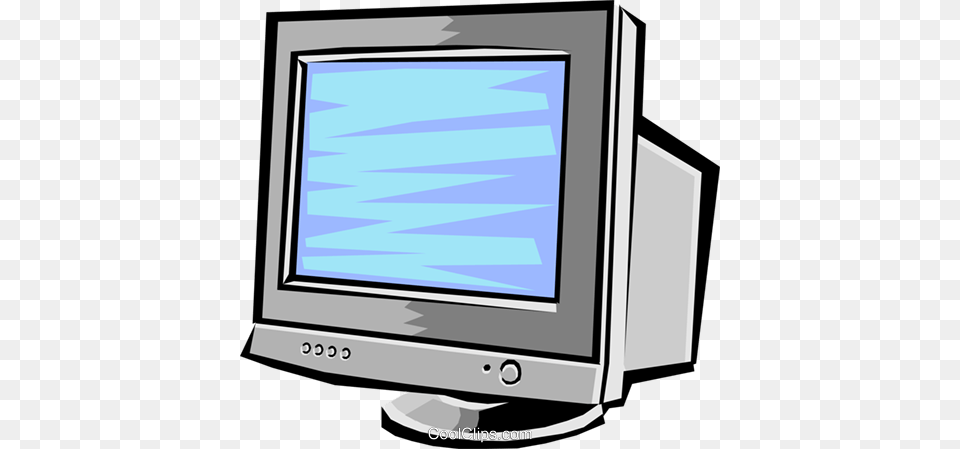 Computer Monitor Royalty Vector Clip Art Illustration, Computer Hardware, Electronics, Hardware, Screen Free Png Download