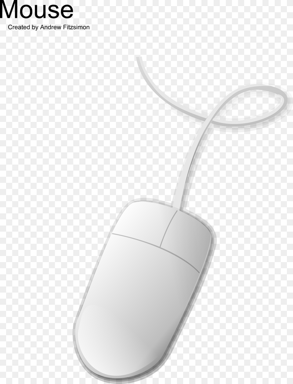 Computer Mouse By Andy Cwymw3 Clipart Mouse With Wire White, Computer Hardware, Electronics, Hardware, Smoke Pipe Free Transparent Png