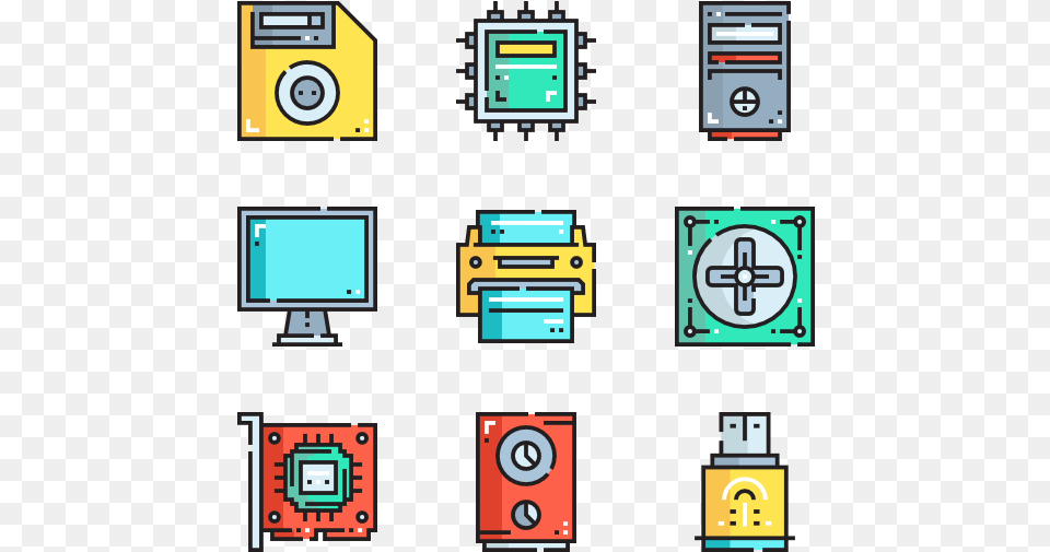 Computer Parts Icon, Computer Hardware, Electronics, Hardware, Scoreboard Free Transparent Png