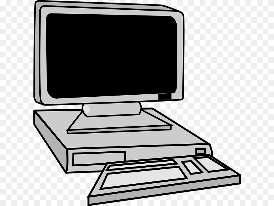 Computer Pc Monitor Storage Screen Technology Black And White Computer, Electronics, Computer Hardware, Hardware Png
