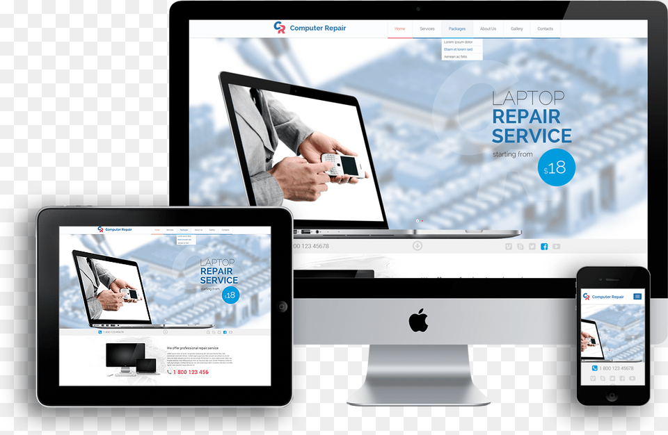 Computer Repair Mobile Responsive Bootstrap Template Toynbee Hall, Electronics, Tablet Computer, Phone, Mobile Phone Free Transparent Png