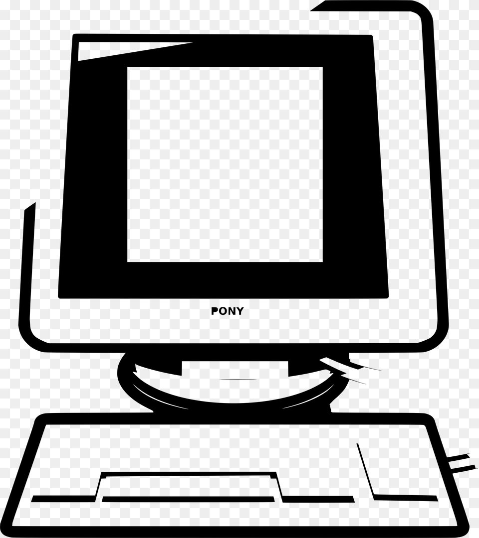 Computer Screen Clipart, Gray Free Transparent Png