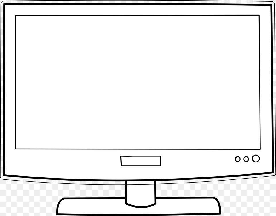 Computer Screen Clipart Black And White, Computer Hardware, Electronics, Hardware, Monitor Png Image