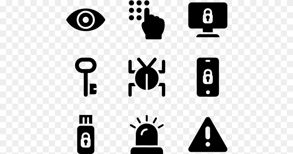 Computer Security Fill Finance Icon Free, Gray Png