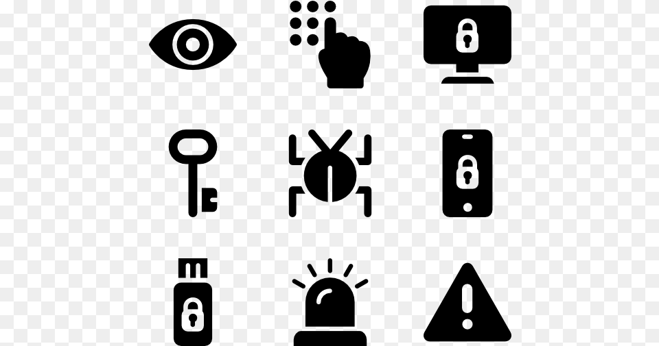 Computer Security Fill Instagram Logo Vector, Gray Png