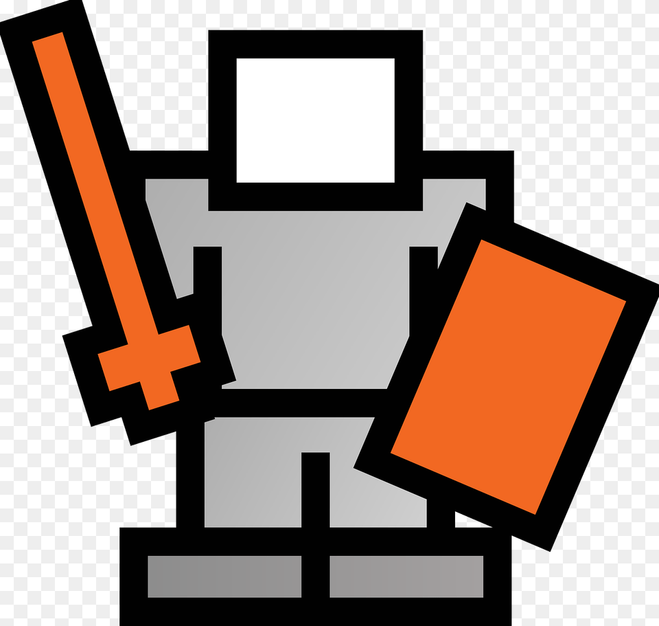 Computer Shield And Sword, Robot Free Png Download