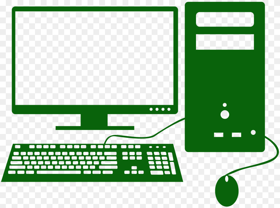 Computer Silhouette, Computer Hardware, Computer Keyboard, Electronics, Hardware Free Png Download