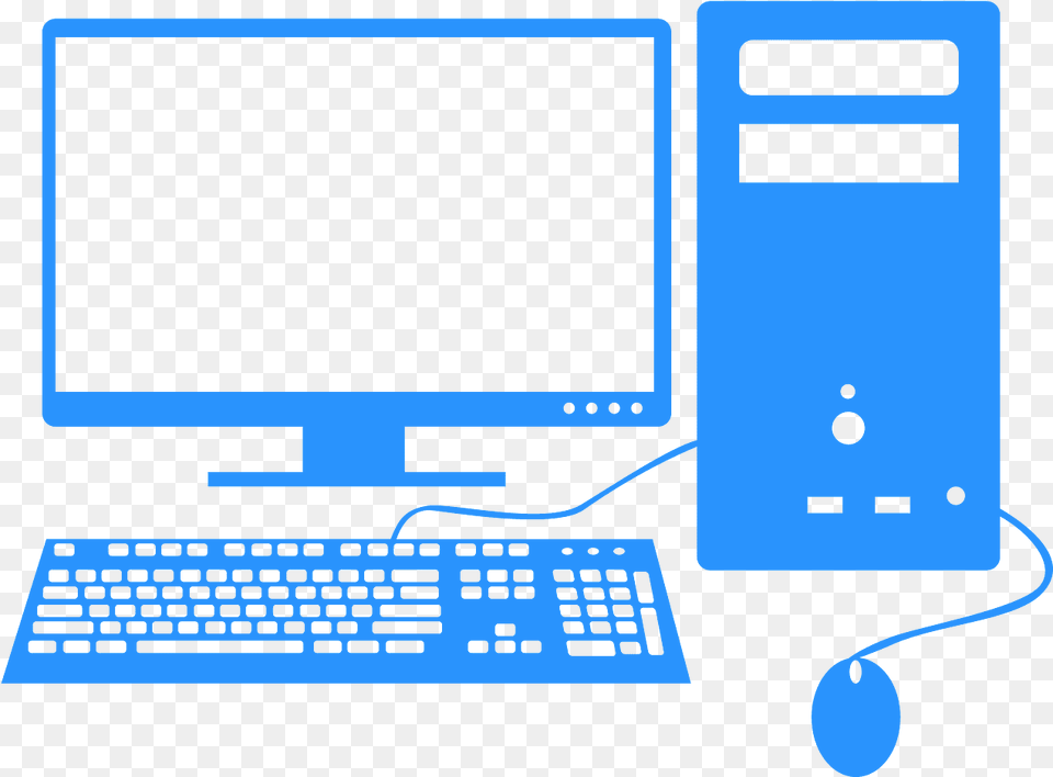 Computer Silhouette, Electronics, Pc, Computer Hardware, Computer Keyboard Free Png Download
