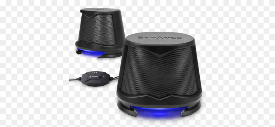 Computer Speakers Usb Powered Blue Led Glow Lights 10w Peak Sound Box, Electronics, Speaker Png Image