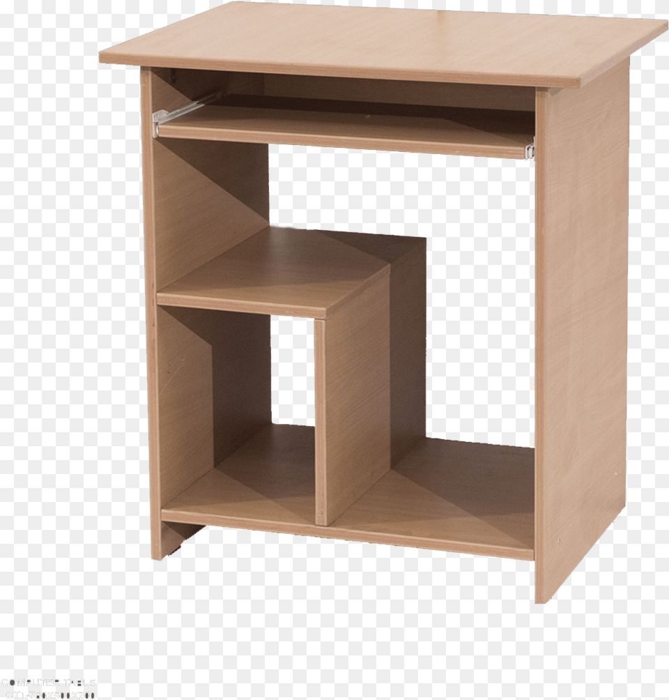 Computer Table Shelf, Furniture, Wood, Plywood, Cabinet Png Image