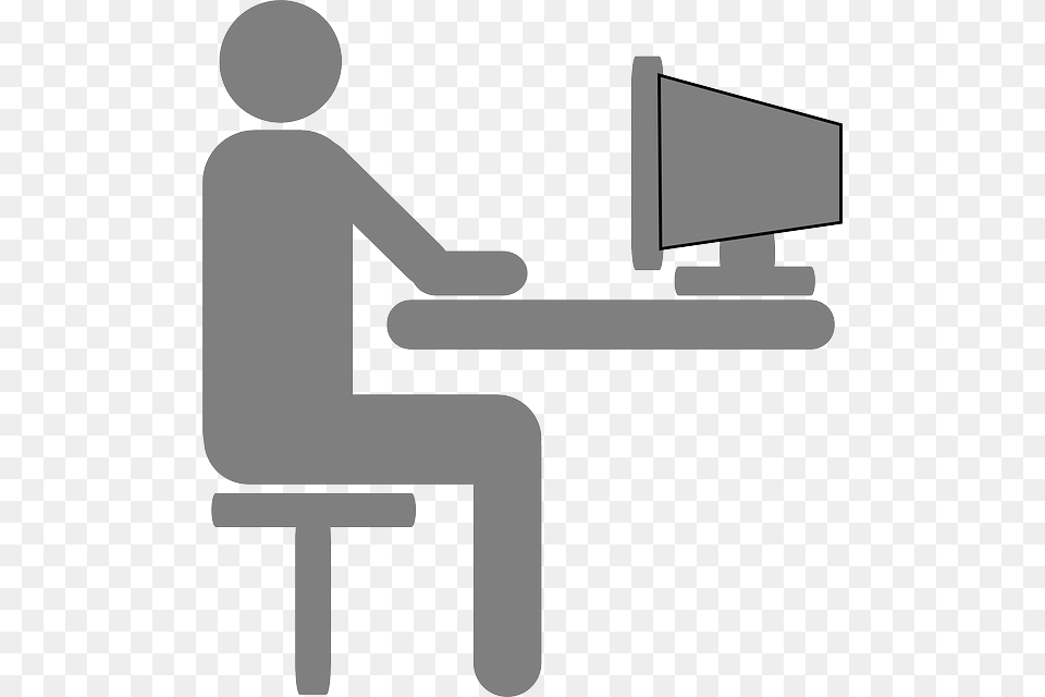 Computer User, Electronics, Pc, Person, Sitting Free Transparent Png