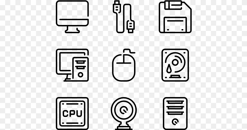 Computer Vector Icon Computer Icon Line, Gray Png