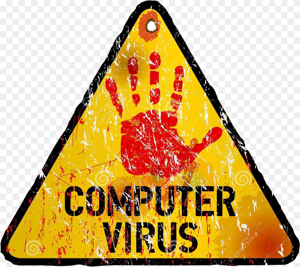 Computer Virus Alert Sign Trojan Computer Virus, Symbol, Road Sign Png Image