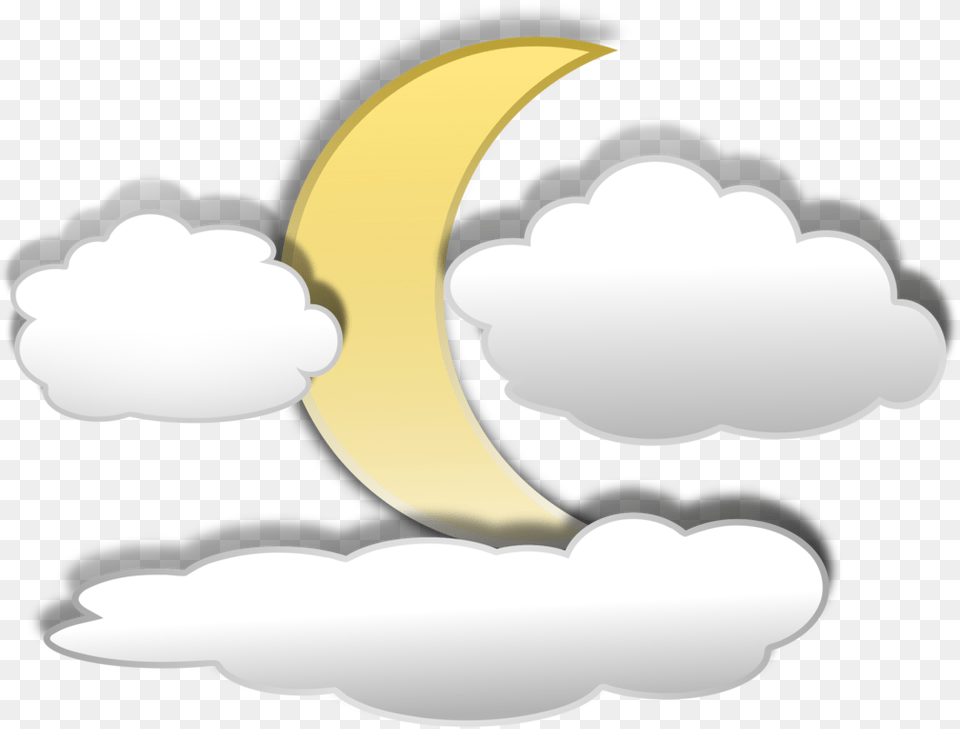 Computer Wallpaperheartsky Moon And Clouds Clipart, Banana, Food, Fruit, Produce Free Png Download