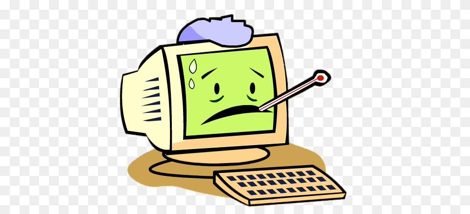 Computer With A Virus Transparent, Electronics, Pc, Computer Hardware, Computer Keyboard Png Image