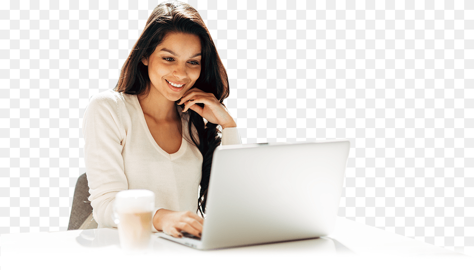 Computer With Girl, Electronics, Pc, Laptop, Adult Free Png Download