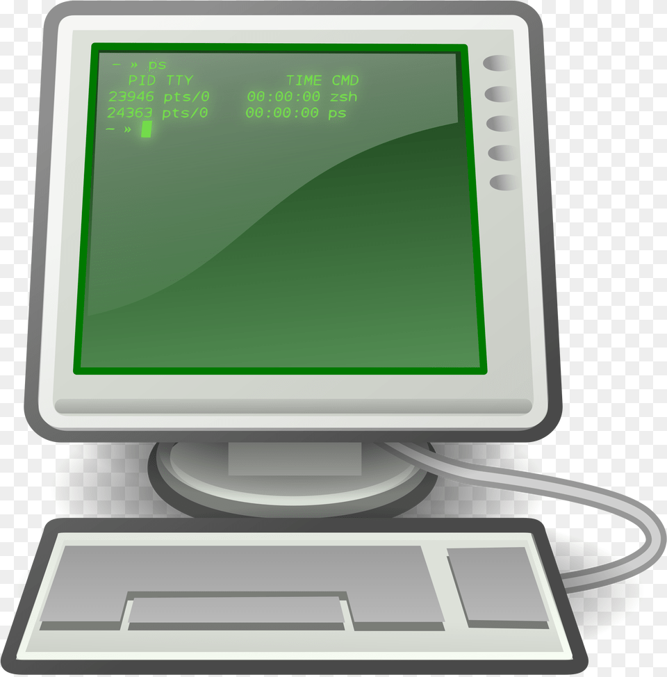 Computer With Green Screen Svg Clip Arts Clipart Transparent Computer, Electronics, Pc, Computer Hardware, Hardware Free Png