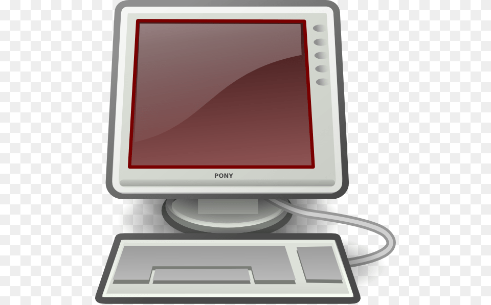 Computer With Red Screen Svg Clip Arts Computer Clipart Background, Electronics, Pc, Computer Hardware, Hardware Free Transparent Png