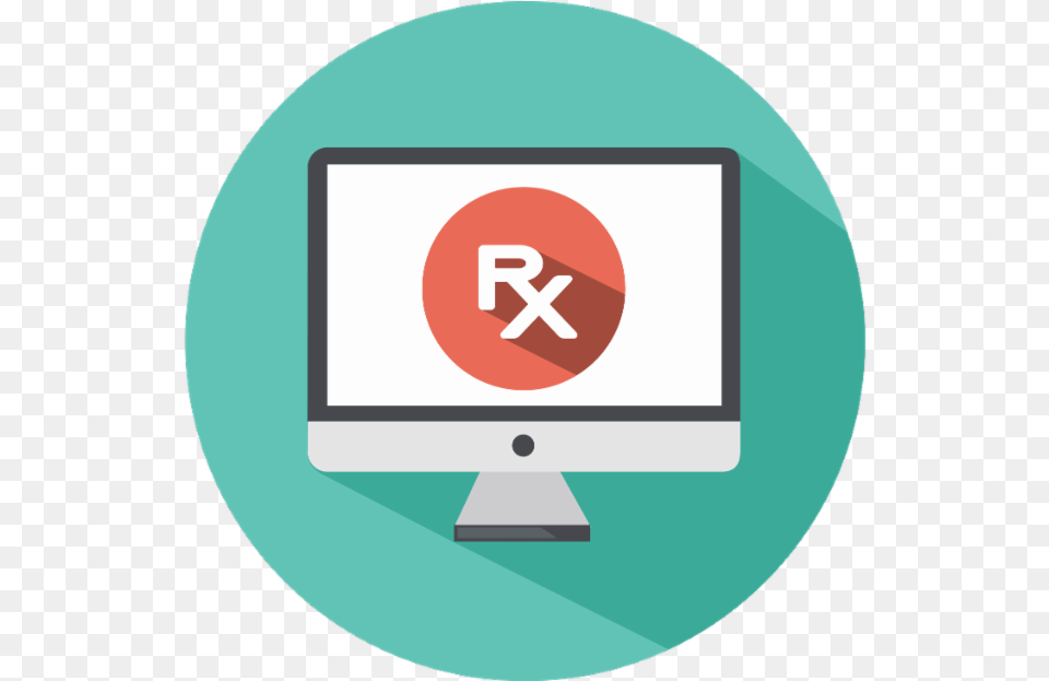Computer With The Rx Symbol Screen Icon, Electronics, Pc, Computer Hardware, Hardware Free Png Download
