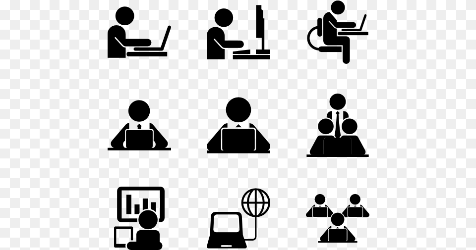 Computer Workers Computer Workers, Gray Free Png Download