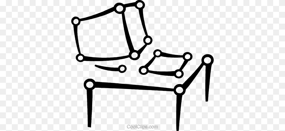 Computer Workstation Royalty Vector Clip Art Illustration, Furniture, Cushion, Home Decor, Bow Free Png Download