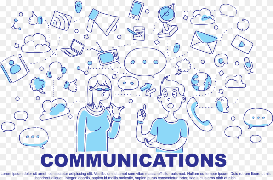 Comunicacion Doodle, Art, Graphics, Adult, Person Png