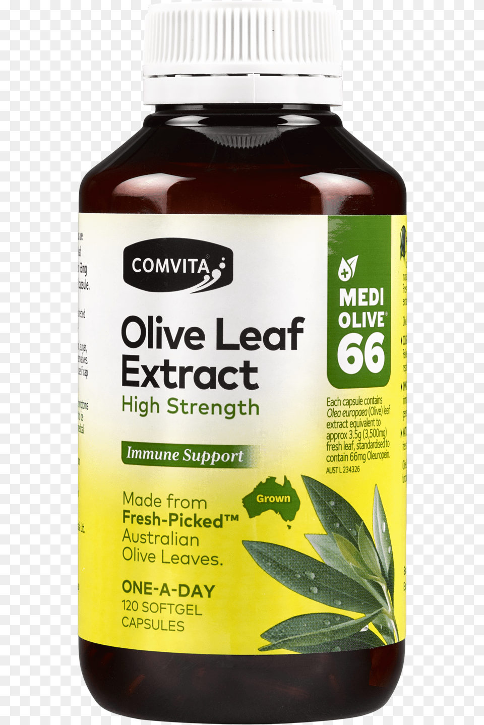 Comvita Olive Leaf Extract Capsule, Food, Herbal, Herbs, Plant Png Image