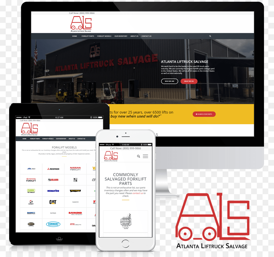 Comwp Fork Lift Salvage Wordpress Inventory Website Atlanta, Computer Hardware, Electronics, Hardware, Monitor Png Image