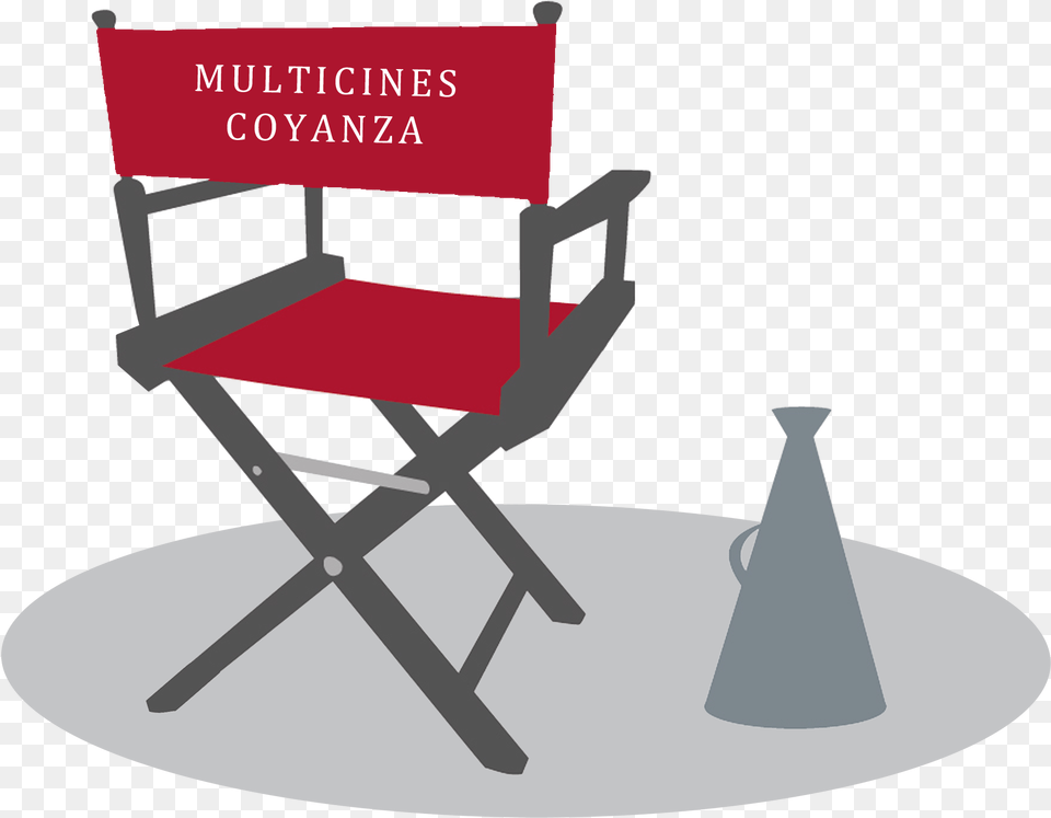 Con La Mejor Cartelera Del Cine Actual Multicines Black Directors Chair, Canvas, Furniture Png