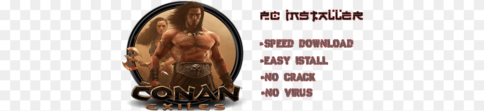 Conan Exiles Pc Download U2022 Reworked Games Fictional Character, Adult, Male, Man, Person Png Image