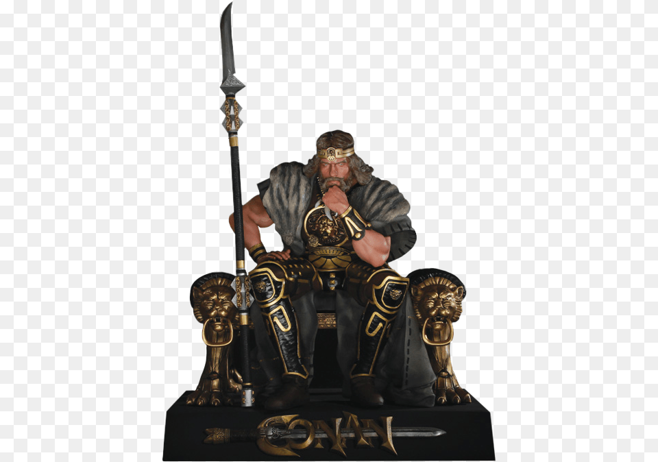 Conan The Barbarian Conan The Barbarian King 14 Scale Statue, Bronze, Adult, Person, Man Free Png