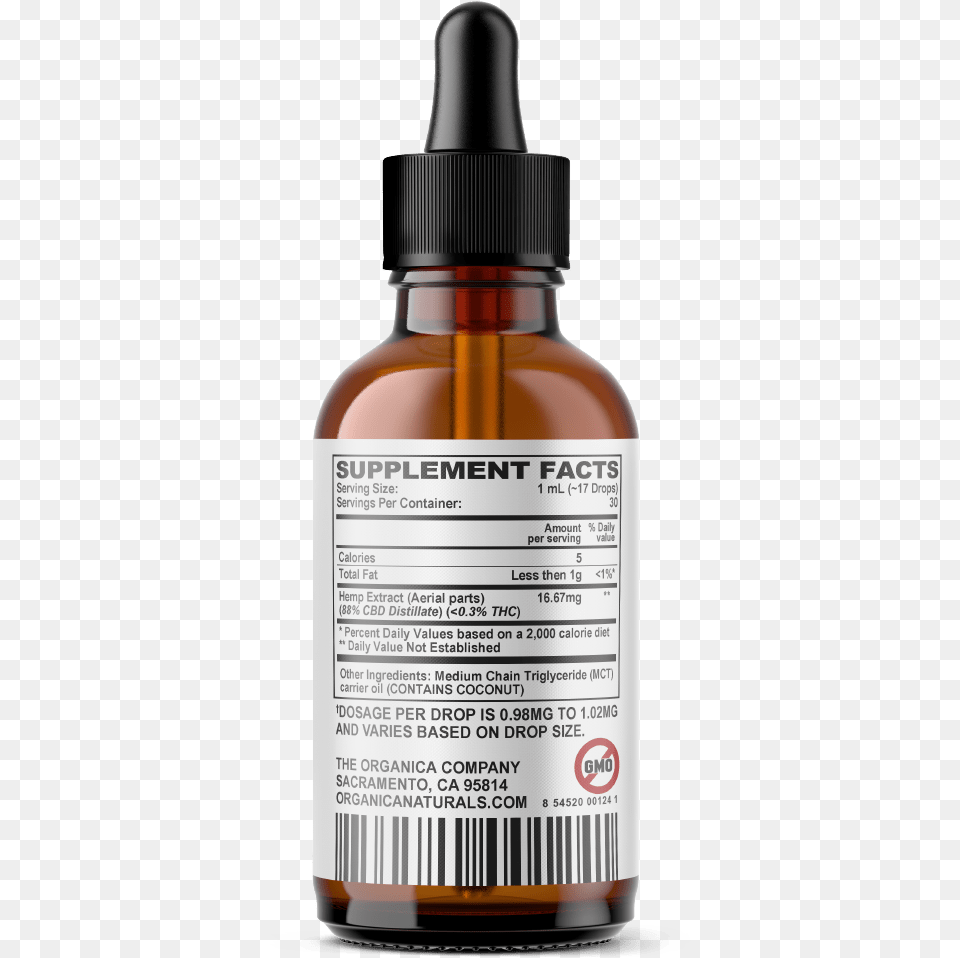 Concentrated Full Spectrum 500 Mg Tincture Bottle Facts Full Spectrum Thc Tincture, Cosmetics, Perfume Free Png Download