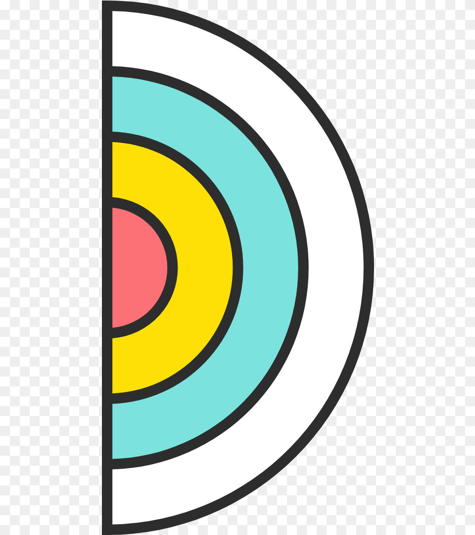 Concentric Half Circle Graphic Target, Weapon, Archery, Bow, Sport Png Image